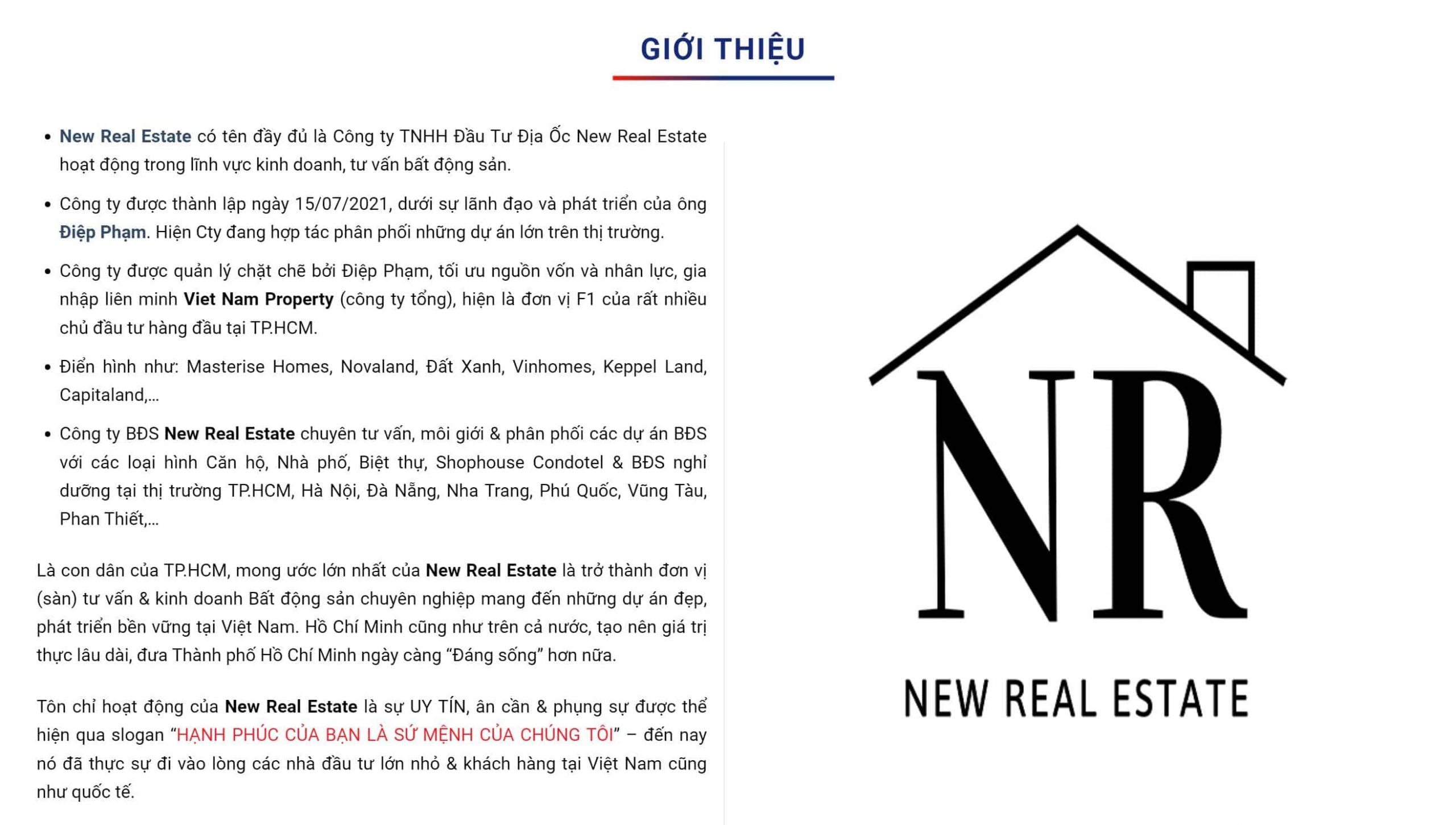 New Real Estate | TOP 100 công ty phân phối bất động sản uy tín