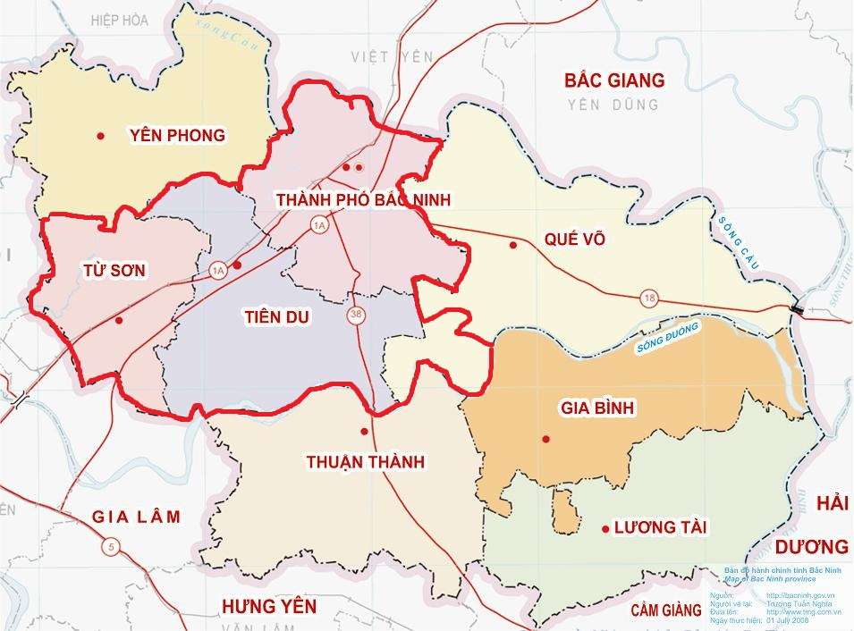 tỉnh có diện tích nhỏ nhất Việt Nam